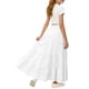 thumbnail image 3 of Vestido de Fiesta de Navidad de las Niñas de Verano Color Sólido Elástico de la Cintura Nudo Completo Falda Vestido Midi, Lindo Traje de Vacaciones, 3 of 8