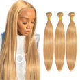 thumbnail image 1 of Paquete #27 Honey Blonde de cabello humano liso, paquete de 3, 1 of 6