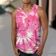thumbnail image 3 of ZCFZJW Workout Tank Tops for Men Big and Tall Regular Fit Casual Tie Dye Graphic Sleeveless Crew Neck Basic Tees Tops Loose Comfy Camisole Shirts Multicolor#03 M, 3 of 5