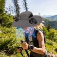 thumbnail image 3 of Men Mesh Solar Fisherman Fan Hat, USB Rechargeable Strong Wind Cooling Sun Protection Bucket Hat, Breathable Ventilated Outdoor Summer Hat for Fishing Gardening Hiking, 3 of 5