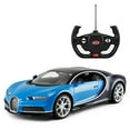 thumbnail image 1 of Licensed RC Car 1:14 Scale Bugatti Chiron | Rastar Radio Remote Control 1/14 RTR Super Sports Car Model Blue, 1 of 4