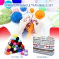 thumbnail image 2 of Naler 30 Skeins 30 Assorted Colored 100% Acrylic Crochet Yarns Bulk,Tote Bag,1.06oz/30g,1650 Yards, 2 of 8