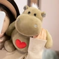 thumbnail image 4 of Hippo Stuffed Animal, Hippo Plush Toy for Kids Women , Cute Soft Hippopotamus Stuffed Animal Juguetes Gifts for Birthday Valentine Party Decor，Khaki, 4 of 6