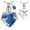 Blue, variant on Heart Cremation Jewelry Urn Necklace for Ashes Crystal Memorial Pendant with Birthstone - Always in My Heart Keepsake - Engraved Heart Cremation Necklace