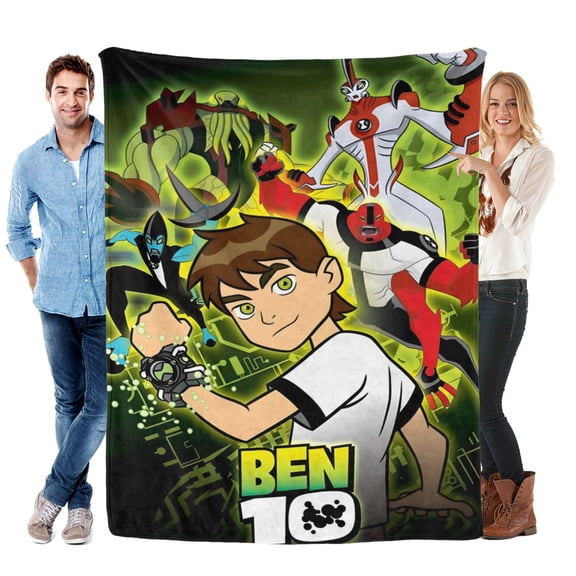 Ben 10-Anti-Pilling Flannel Blanket Soft Lightweight Plush Fuzzy Cozy Luxury Blanket for Home and Kitchen Use – Perfect for Kids and Adults