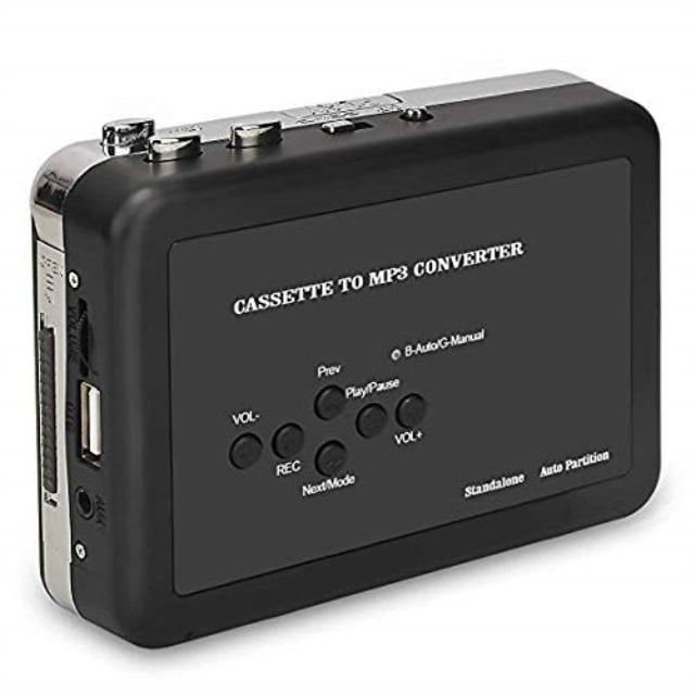 Cassette Player USB Cassette to MP3 Converter No PC Compatible Portable Cassette Audio Music Player Tape-to-MP3 Converter and Cassette Recorder with Earphones 