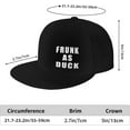 thumbnail image 5 of Frunk As Duck Hat Snapback Baseball Cap Funny Flat Brim Visor Hats for Men Women, 5 of 8