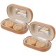 thumbnail image 3 of Portable Lenses Container 1 Set Protective Storage Box For Eyeglasses And Contact Lenses Vintage Style Travel Friendly, 3 of 5