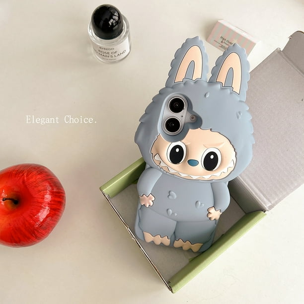 Kawaii 3D Cartoon LaBuBu Monsters Case For iPhone 16 15 14 Plus 13