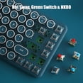 thumbnail image 4 of Teclado TISHLED, máquina de escribir, interruptores mecánicos inalámbricos, verdes, 4 of 7