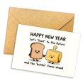thumbnail image 1 of Tarjeta de felicitación de Año Nuevo Podagree, brindis con mantequilla, 21 x 13 cm, 1 of 9