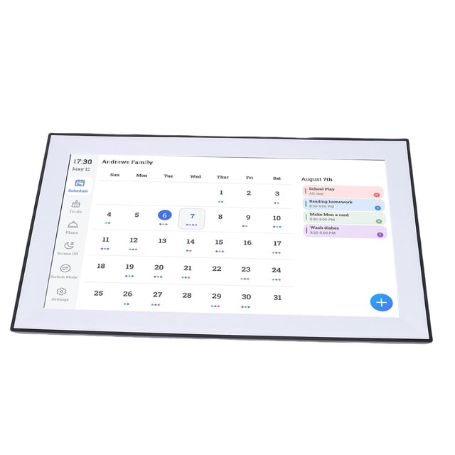 Gráfico De Tareas De Calendario Digital De 15.6 Pulgadas 1080p Full HD Pantalla Táctil Interactiva Smart Family Organizer, Restauración De Fotos De IA, Sync De WiFi,