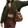 thumbnail image 4 of Women's Oversized Lightweight Down Coat Long Sleeve Zip Packable Short Puffer Jackets, 4 of 5
