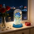 thumbnail image 7 of Lksixu Preserved Flowers, Valentine's Day Gift for Her, Romantic Forever Rose Flowers Bouquet in Glass Dome, Fresh Eternal Flower with LED String Lights for Anniversary, Birthday, Mother's Day, 7 of 7