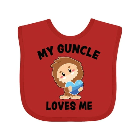 

Inktastic Cute Bigfoot My Guncle Loves Me Gift Baby Boy Bib