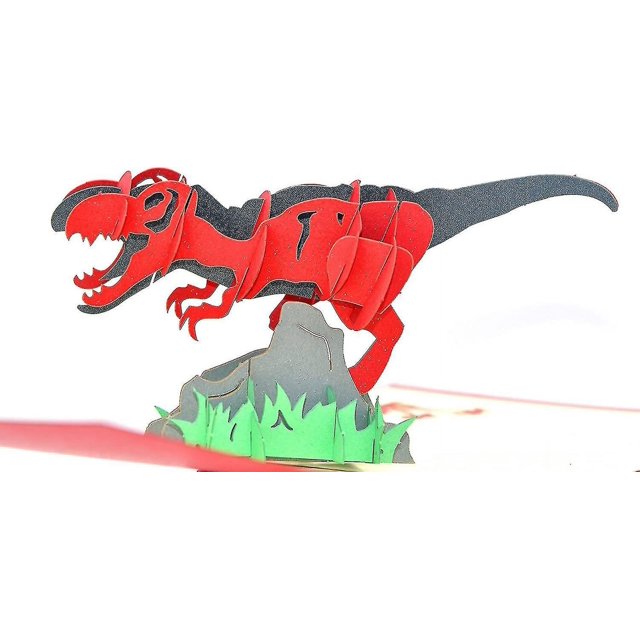 Tarjeta de felicitación emergente 3d de dinosaurio, tarjeta en blanco adecuada para la mayoría de las ocasiones