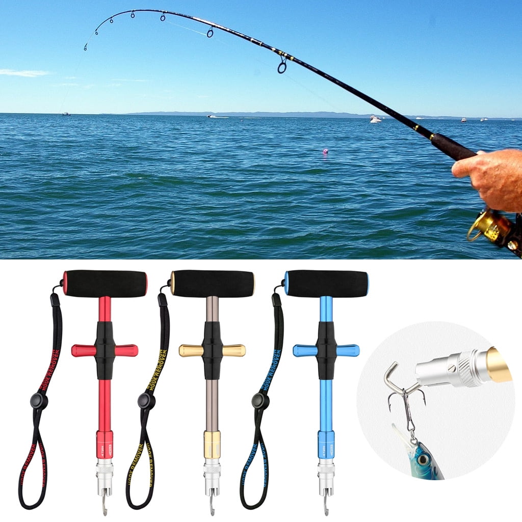 Fishing Hook Remover Stainless Steel With Anti Lost Ring Extractor Removal Tools 