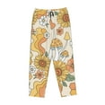 thumbnail image 4 of Sigee Groovy Hippie Flower Mushrooms Print Women's Soft Pajama Pants - Breathable and Comfortable Lounge Sleep Bottoms with Elastic Waistband and Pockets-Medium, 4 of 9