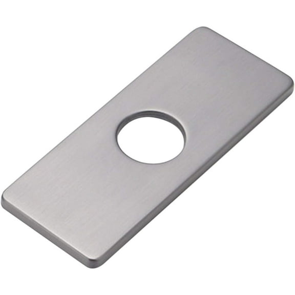 Bathroom Vanity Sink Hole Cover, Deck Plate with Premium Finish, Stainless Steel Construction, Rectangle Escutcheon Plate, Corrosion Resistant Surface, Easy to Install