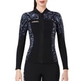 thumbnail image 1 of Greeniant BUCEO SAIL 3MM Traje de neopreno Tops Trajes de neopreno de primera Protección Trajes de buceo Canoa Buceo para aeróbic acuático Deportes acuáticos mujer gris L Greeniant OD003290-18, 1 of 6