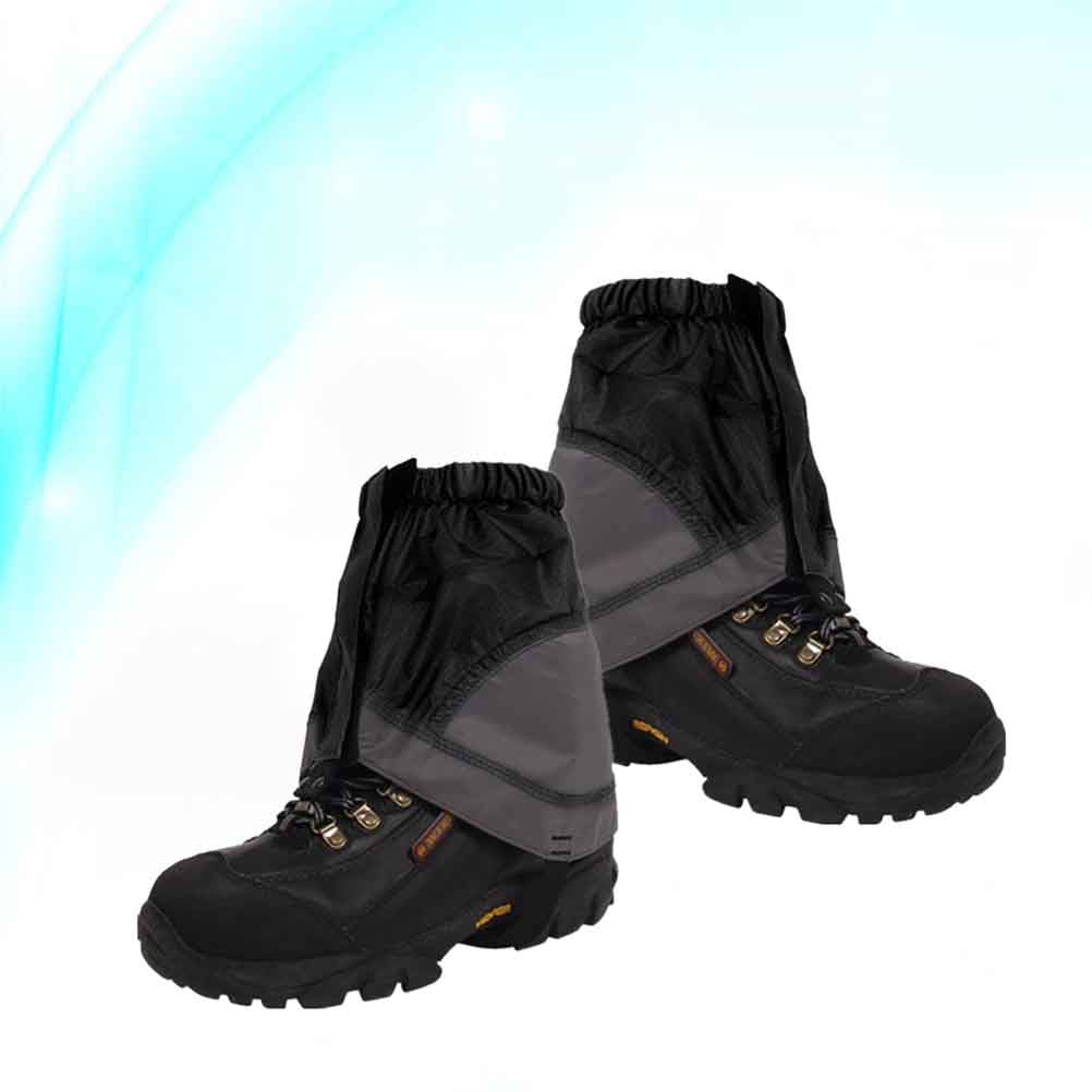 NICERIO Black Lightweight Breathable Nylon Outdoor Gaiters for Hiking Backpacking Hunting and Cycling
