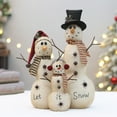 thumbnail image 3 of Christmas Snowman Figure Decoration - 10.63 Inch Tall Plush Snowman Doll, Stuffed Holiday Greeter Figurine, Farmhouse Xmas Centerpiece for Home, Mantel & Table Decor, 3 of 3