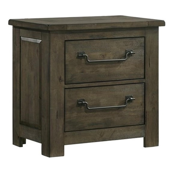 Picket House Furnishings Memphis 2-Drawer Nightstand with USB in Gray