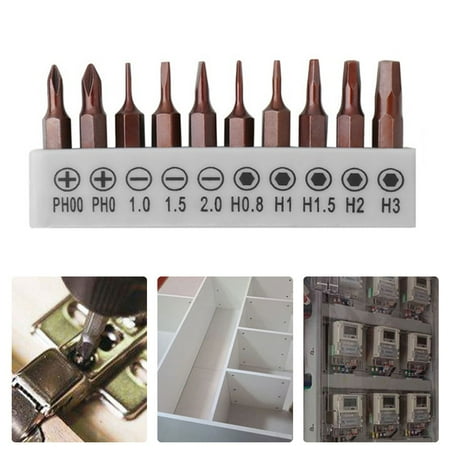 

10pcs 4mm Hex Shank Screwdriver Bit Set Hexagon Slotted Cross Screwdriver Repair