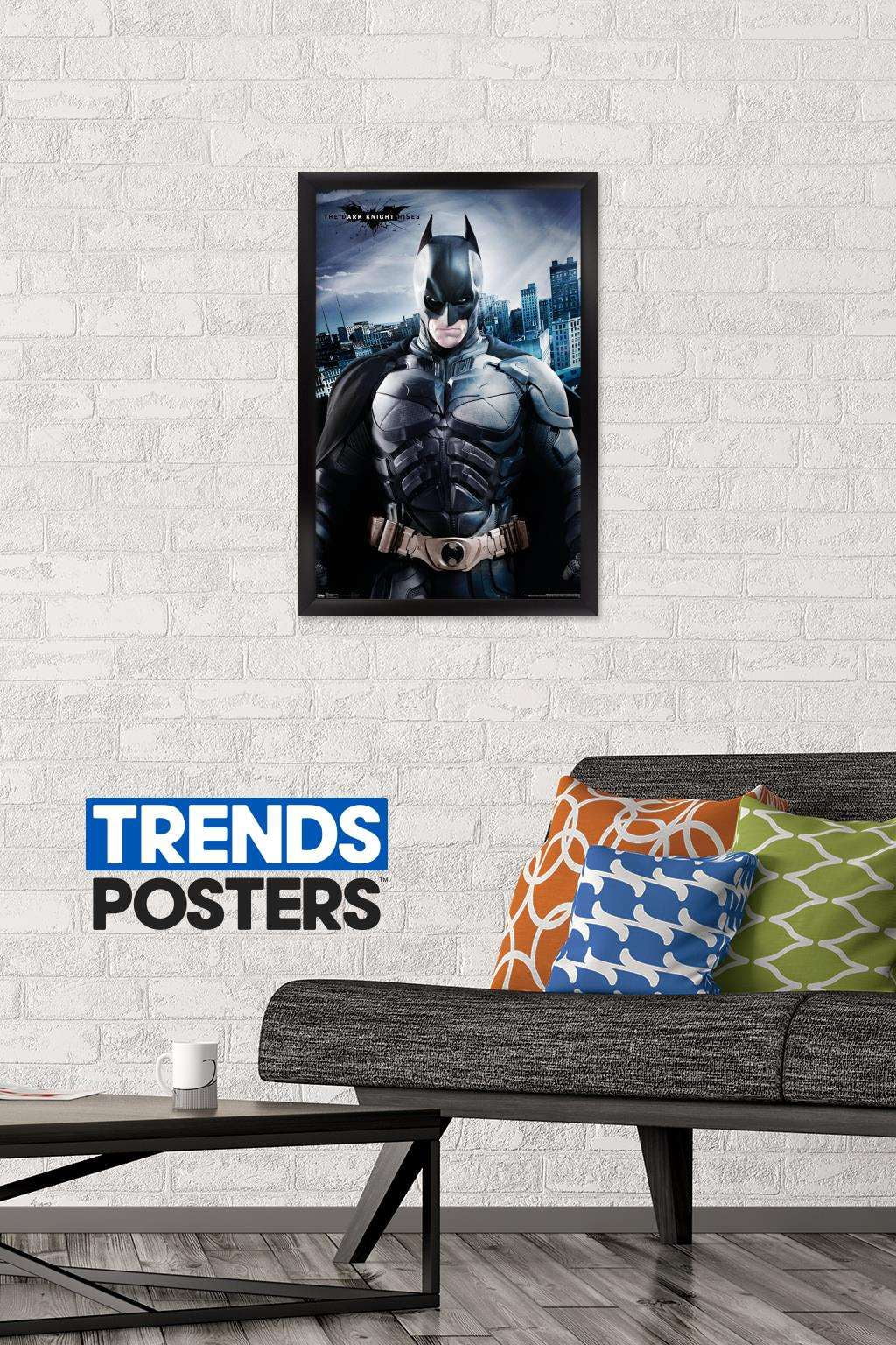 DC Comics Movie - The Dark Knight Rises - Batman - The Caped Crusader Wall Poster, 14.725" x 22.375", Framed