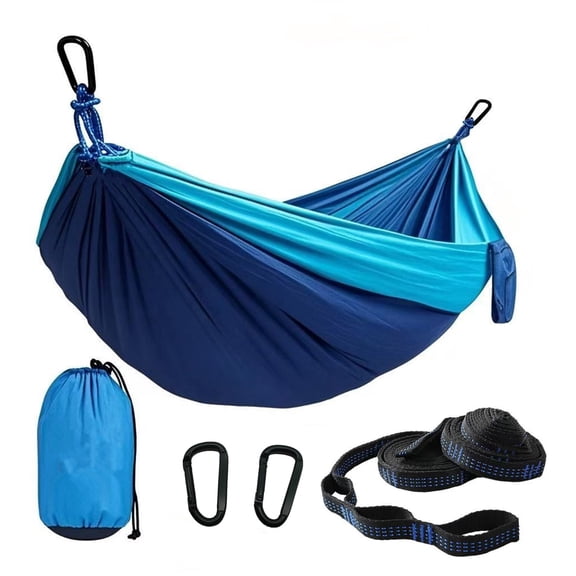 Camping Hammocks, Double & Single Hammock with Tree Straps,Portable Lightweight Parachute Nylon Camping Gear for Outside Hiking Beach Backpack Survival Travel