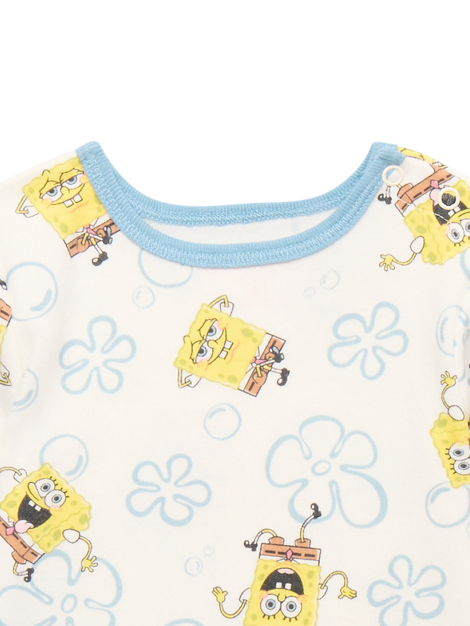 SpongeBob SquarePants Baby Bodysuits, 2-Pack, Sizes 0/3 Months-24 Months