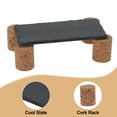thumbnail image 3 of Superficie de pizarra para reptiles Unique Bargains Plataforma para tomar el sol de reptiles Mejora la actividad de escalada Negro Gris 1 Set, 3 of 7