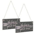 thumbnail image 2 of 2Pcs Unique English Letter Pattern Hanging Board Plaque for Home Coffee Shop Door Decoration, 2 of 14