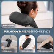 MARNUR Neck and Shoulder Massager, 3D Deep Tissue Kneading Shiatsu Massager with Heat, Black