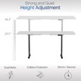 thumbnail image 4 of VIVO Electric Dual Motor 83” x 30” Standing Desk, White Top, Black Frame, 4 of 8