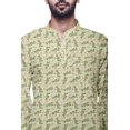 thumbnail image 3 of Atasi Kurta Traditionnel en Coton Imprimé à Col Mandarin pour Hommes Chemise Décontractée, 3 of 5