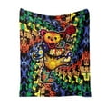 thumbnail image 2 of Flannel Fleece Throw Blanket Bed Blanket, Lightweight Cozy Plush Blanket for Sofa Couch, Colorful Bear 30"X40", 2 of 8