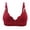 Red, variant on Gyexs Women's Thin Stripe Print Bra Breathable Comfort Underwear with Gathers Decoration Push Up Bras for Women, Black, Size 36