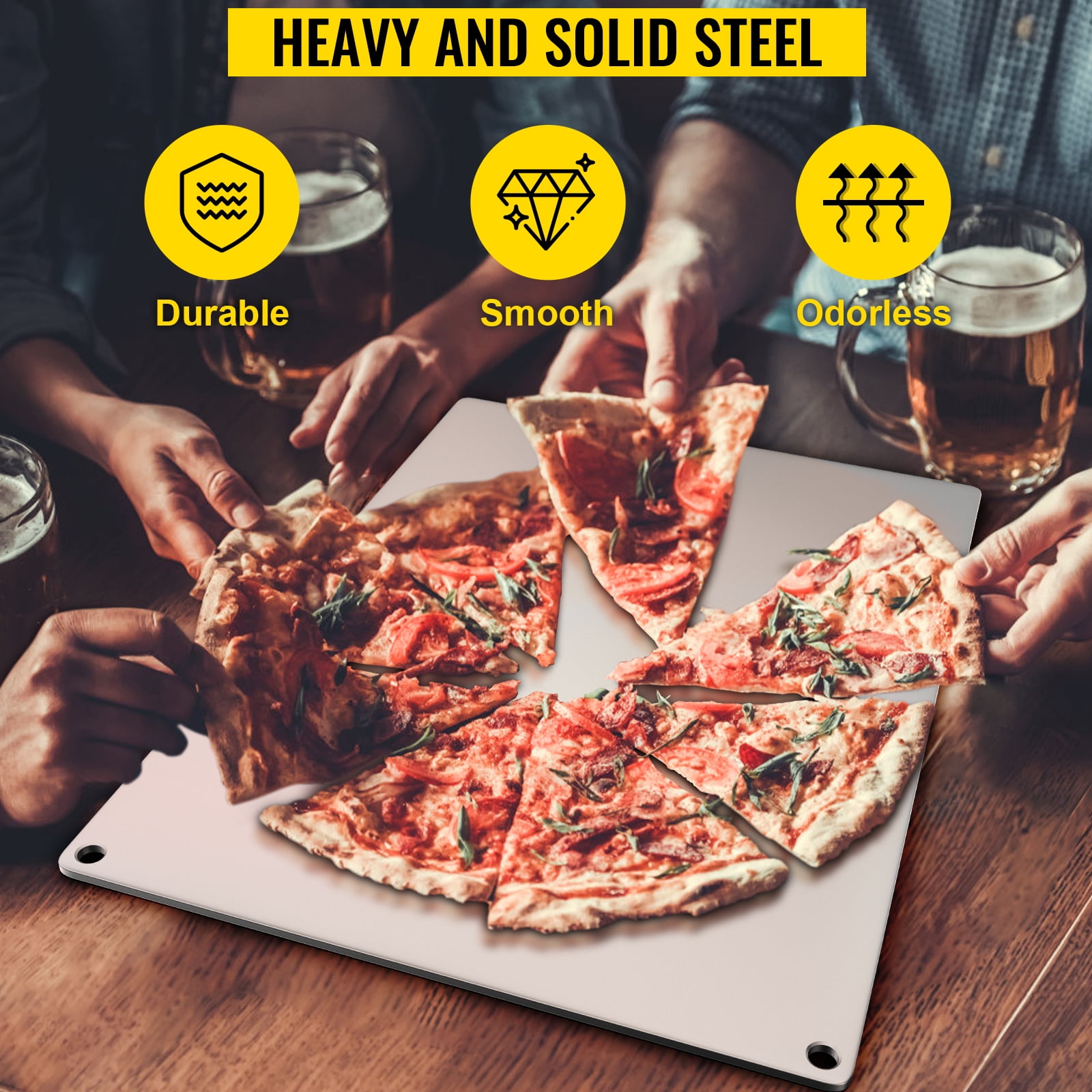 1/4 Steel Pizza Baking Plate, 1/4 x 16 x 20, .25, A36 Steel