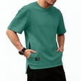 thumbnail image 6 of LIaqionyy Men's T Shirts Short Sleeve Crew Neck Tees Solid Color Basic Casual Loose Tee Shirt with Pockets S-4XL, 6 of 7