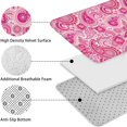 thumbnail image 5 of Pink Paisley and Floral Pattern Bathroom Rugs Sets 3 Piece,Toilet Cover Set,Absorbent Non Slip Bathroom Mats Sets with U-Shaped Contour Rug Toilet Rug Set, 5 of 5