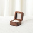 thumbnail image 5 of REGALWOVEN Wood Ring Box for Proposal, Engagement, Wedding, Ceremony, Jewelry Ring Box Storage Ring Holder Box Beige 2*2*1.6in, 5 of 6