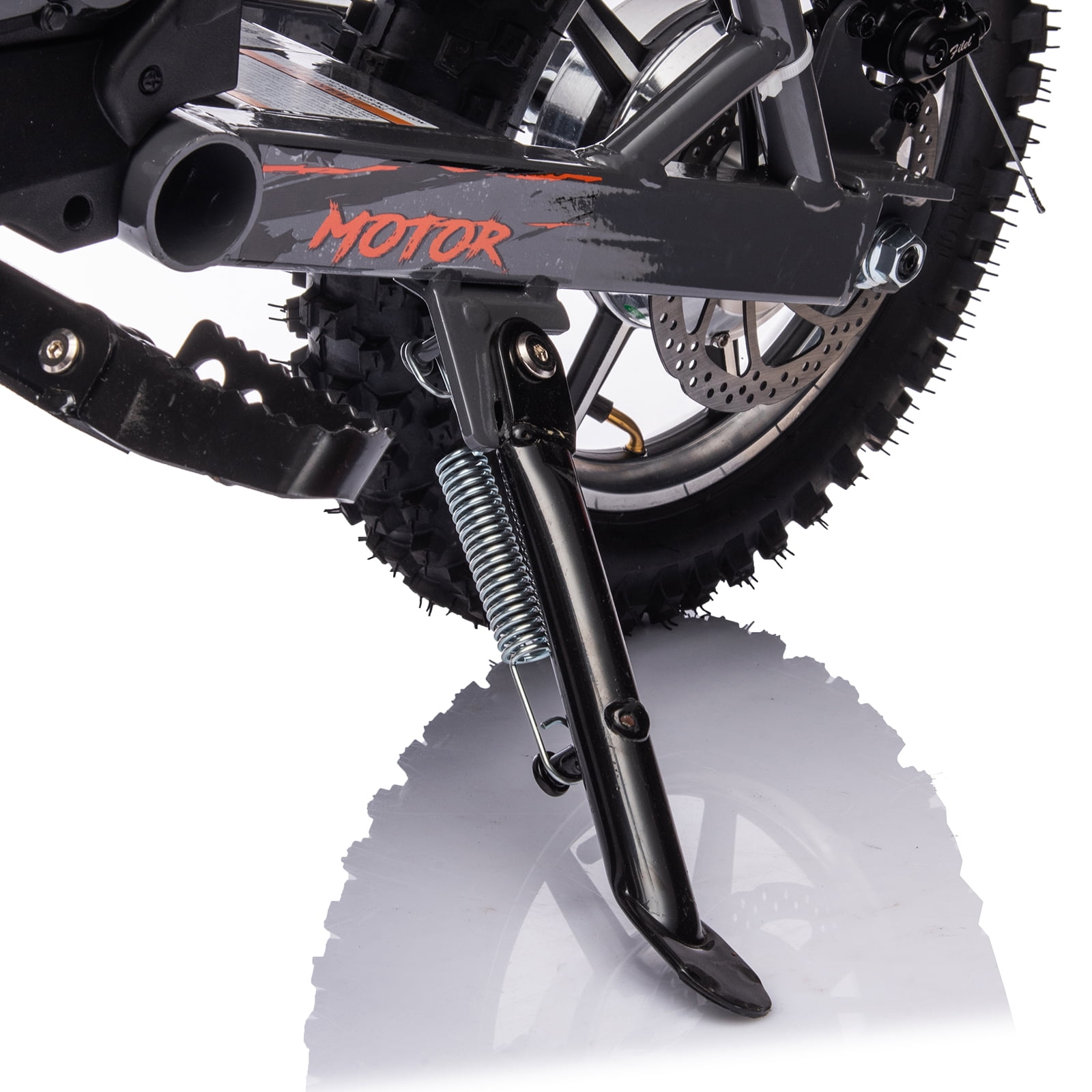36V Electric Dirt Bike, Kids Ride on Motorcycle with LED Headlight, Leather Seat, Disc Brake