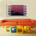 thumbnail image 2 of Window View of Mountain Sunset Canvs Art Fake Open Window Wall Art Mountain Sunset Framed Painting For Livingroom Office Bedroom Ready to Hang, 2 of 6