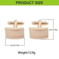 thumbnail image 3 of 1 Pair Carved Striped Cufflinks Fashion Cuff Link Man's Business Shirt Cufflinks Clothing Accessories, 3 of 8