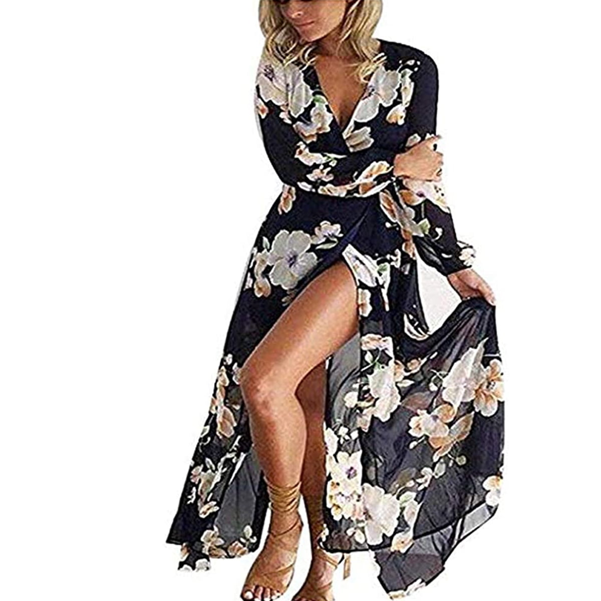 floral maxi dress walmart