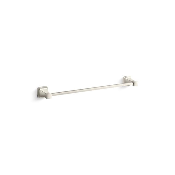 Open Box Kohler 27410-SN 24 in. Riff Towel Bar - Vibrant Polished Nickel