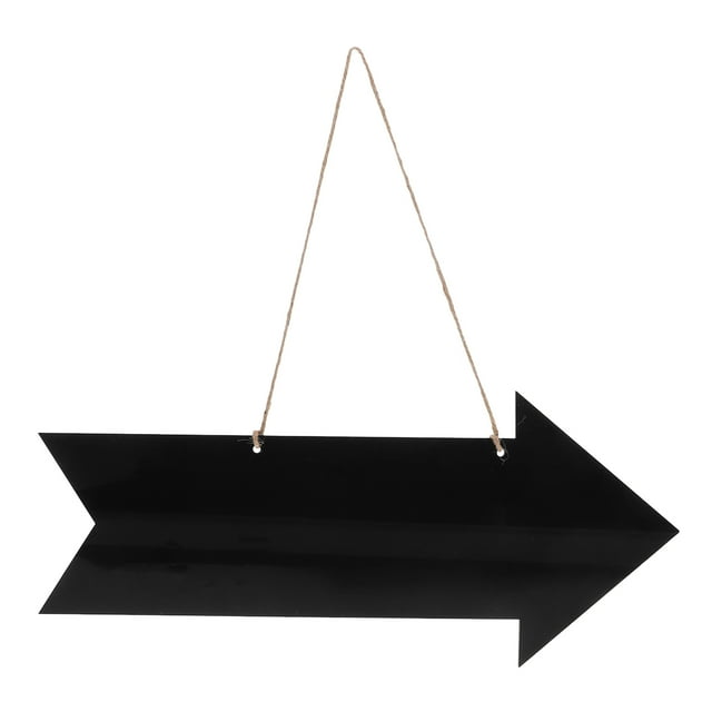 KAKOWELY acrylic sign board Hanging Arrow Chalkboard Sign Rustic Decorative Blank Display Presentation Board Acrylic Direction Sign Diy Blackboard For Office School Supplies Party Wedding