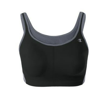Women's All-Out Support II Full Figure Wirefree Sports Bra, Black/Medium Gray -