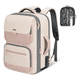 thumbnail image 2 of Mochila de viaje para mujer, mochila de compresión al vacío, para laptop de 17' Belug, Beige, 2 of 5